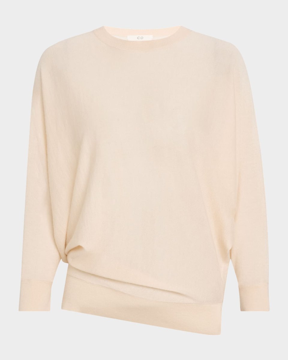 Asymmetric Cashmere Crewneck Sweater
